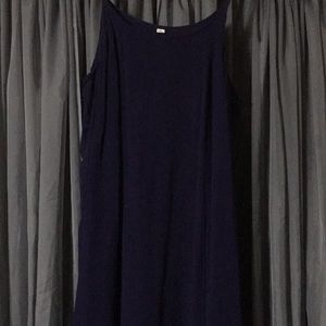 Navy blue midi dress